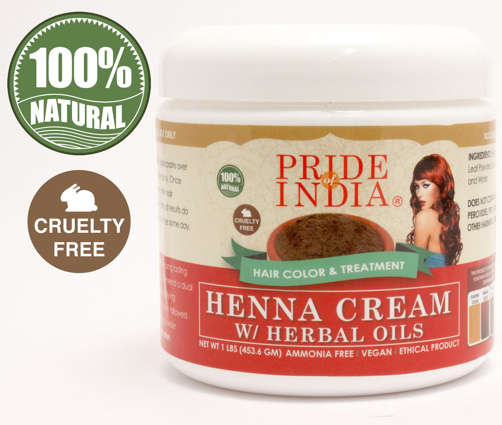 Crema de Coloración Capilar de Henna Herbal - 100% Natural, Frasco de 8 oz (226,8 g)